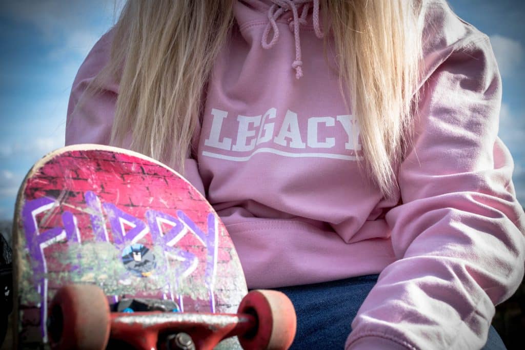 Pink hoody Legacy Streetwear fashion skateboard