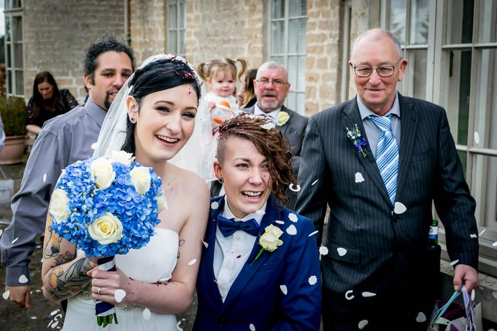 Bride groom LGBT wedding photography family