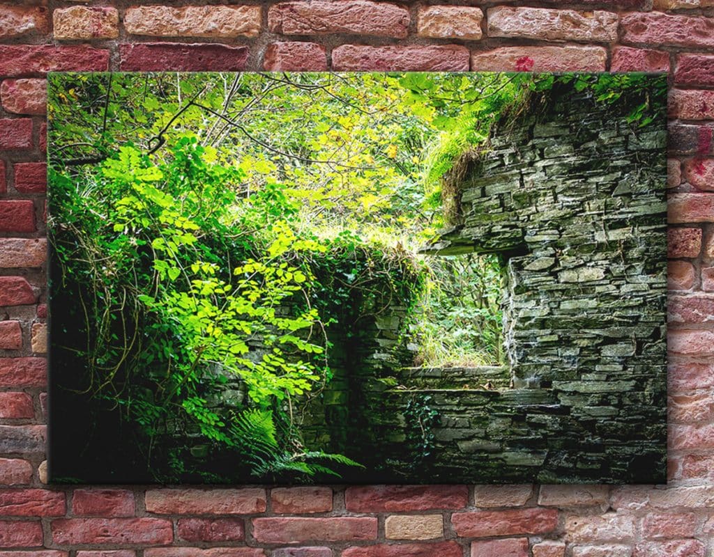 Old watermill Cornish valley canvas