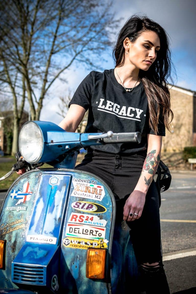black t-shirt Legacy Streetwear fashion vespa scooter