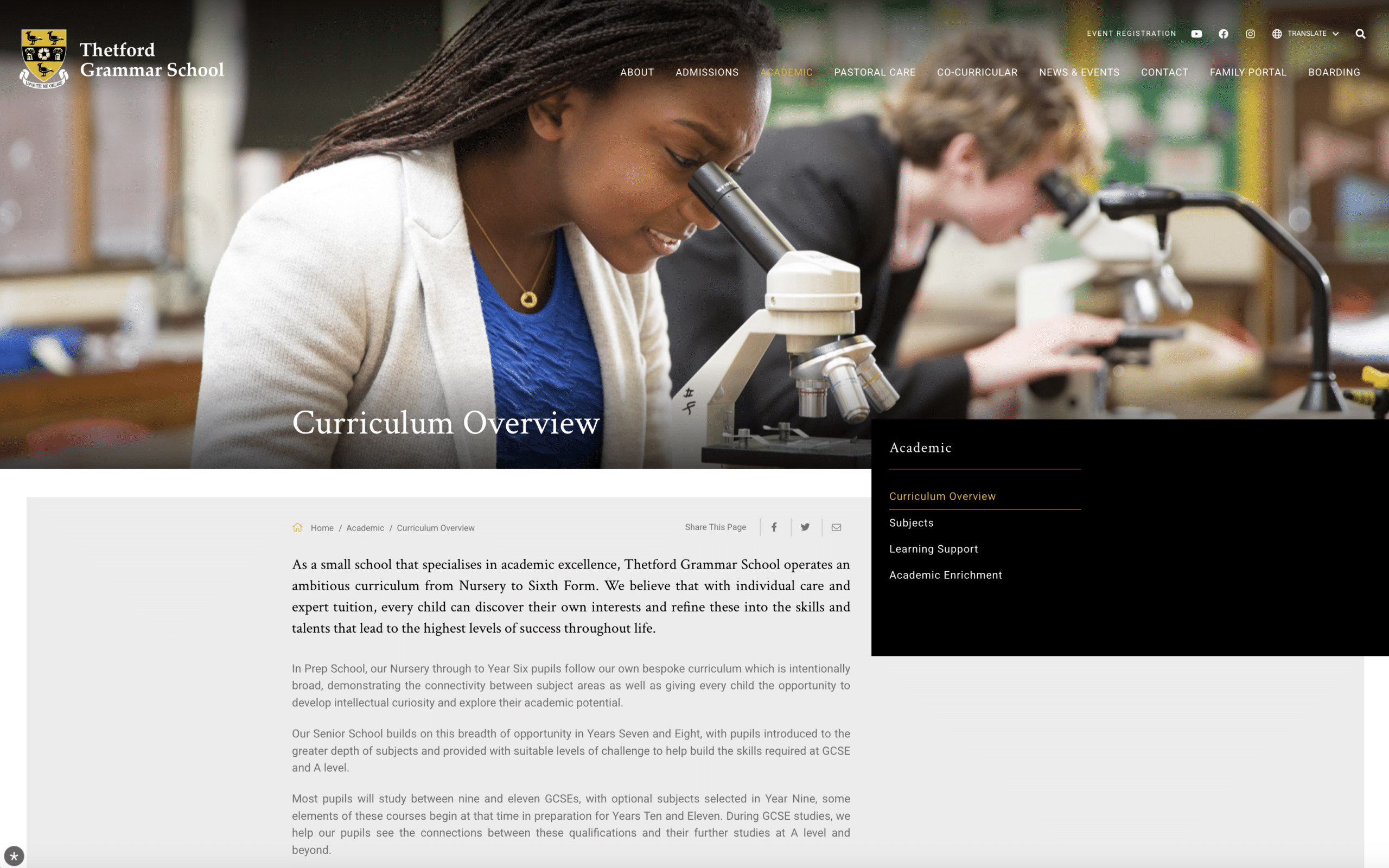 Thetford Grammar School Marketing Photography usage 2026
